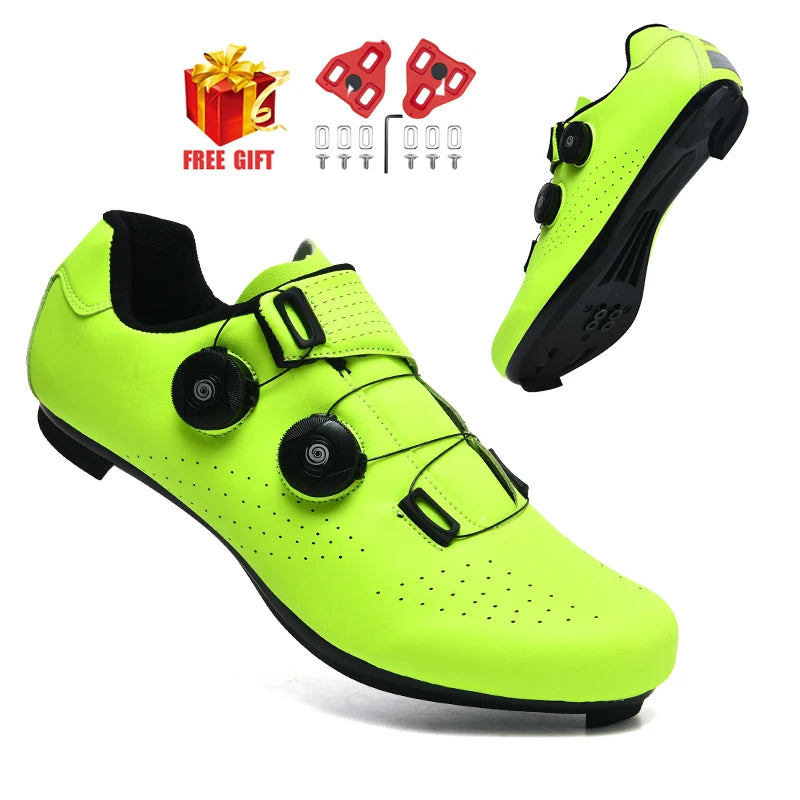 Unisex Flat MTB Cycling Shoes with Cleat Compatibility green-road-cleat 46.0 by HitMyNeed