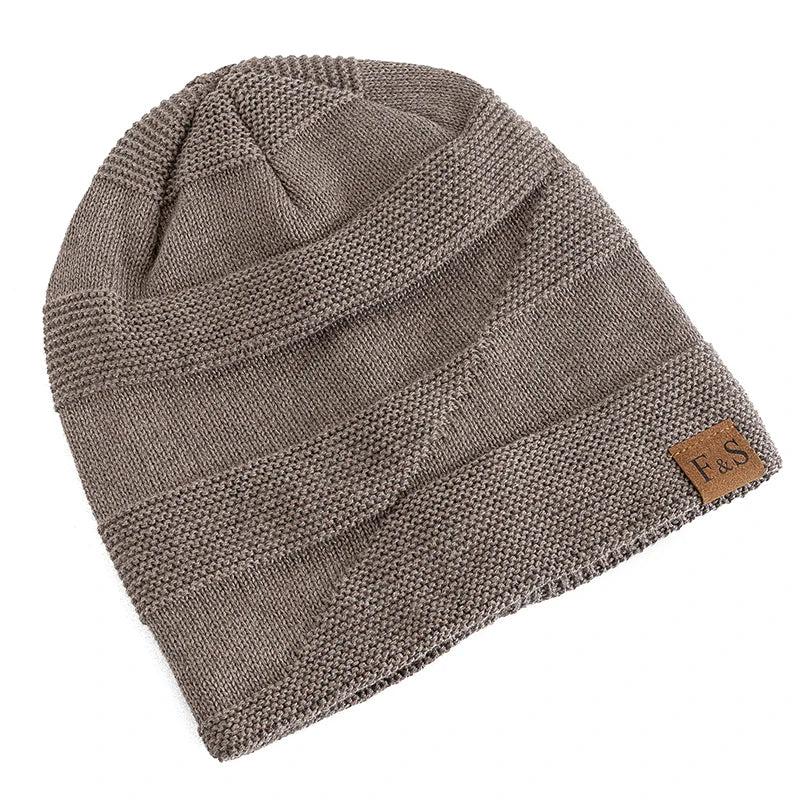 Unisex Fur Lined Slouchy Knit Winter Beanie by HitMyNeed