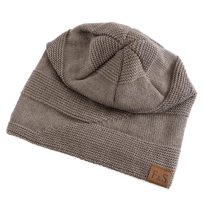 Unisex Fur Lined Slouchy Knit Winter Beanie by HitMyNeed