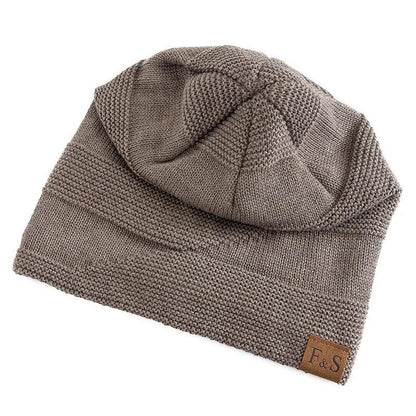 Unisex Fur Lined Slouchy Knit Winter Beanie by HitMyNeed
