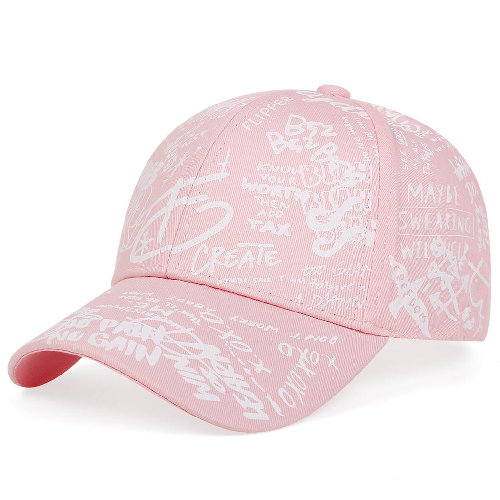 Unisex Geometric Letter Snapback Baseball Cap pink adjustable by HitMyNeed