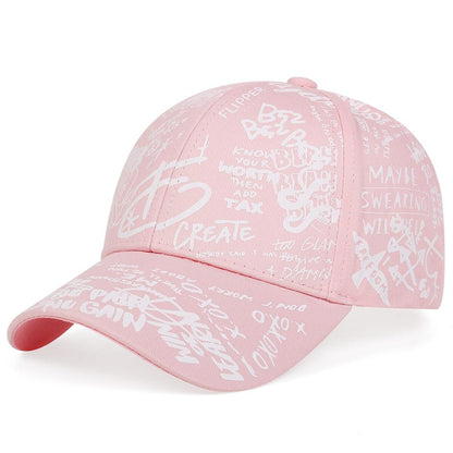 Unisex Geometric Letter Snapback Baseball Cap pink adjustable by HitMyNeed