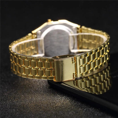 Unisex Gold LED Digital Sports Watch by HitMyNeed
