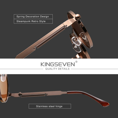 Unisex Gothic Steampunk Polarized Round Sunglasses by HitMyNeed