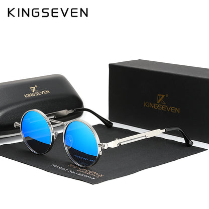 Unisex Gothic Steampunk Polarized Round Sunglasses by HitMyNeed