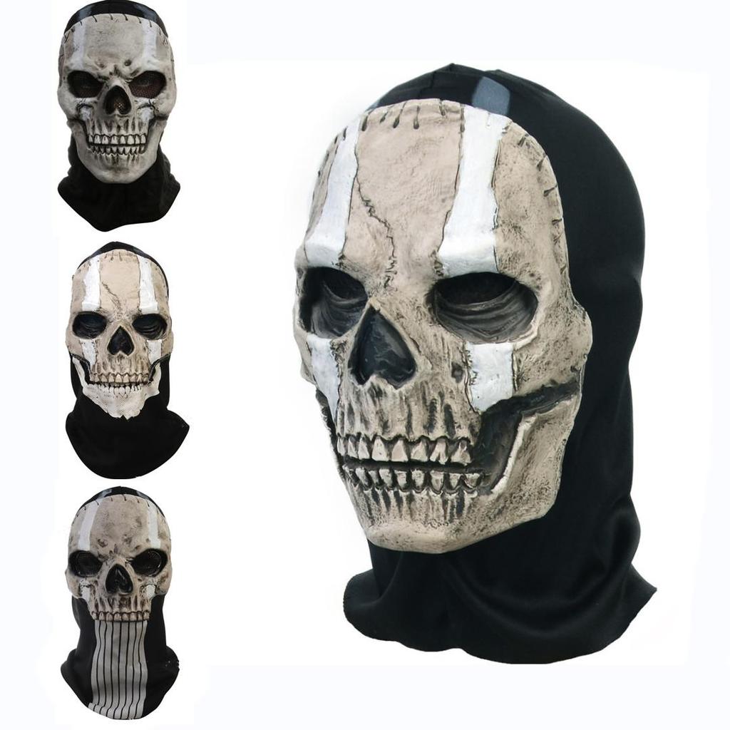 Unisex Latex Ghost Skull Mask for Halloween Cosplay by HitMyNeed