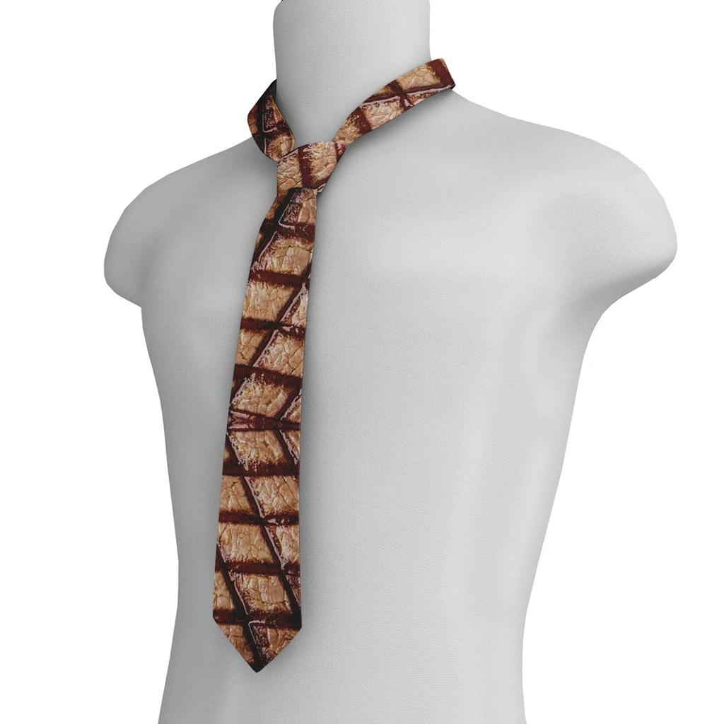 Unisex Meat Print Novelty Tie for Parties & Events by HitMyNeed