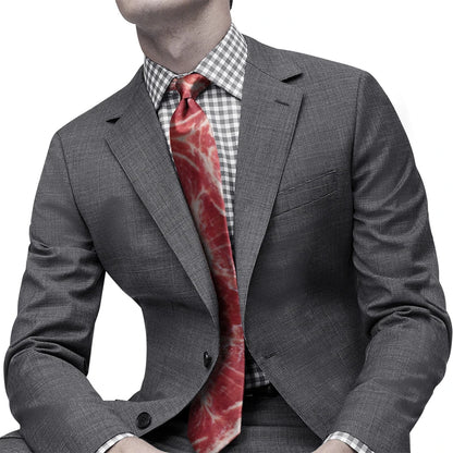 Unisex Meat Print Novelty Tie for Parties & Events by HitMyNeed