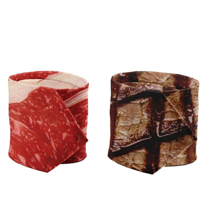 Unisex Meat Print Novelty Tie for Parties & Events by HitMyNeed