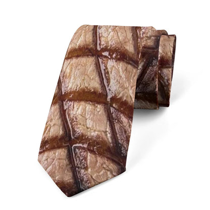 Unisex Meat Print Novelty Tie for Parties & Events style2 by HitMyNeed