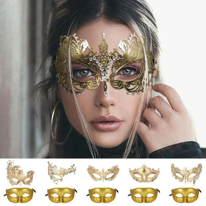 Unisex Metal Fox Eye Masquerade Mask Set by HitMyNeed