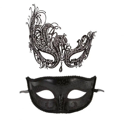 Unisex Metal Fox Eye Masquerade Mask Set g by HitMyNeed