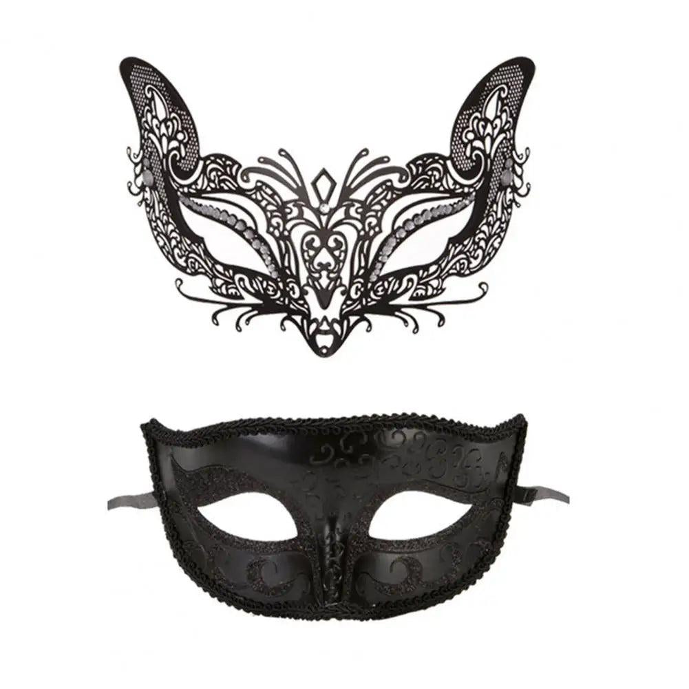 Unisex Metal Fox Eye Masquerade Mask Set h by HitMyNeed
