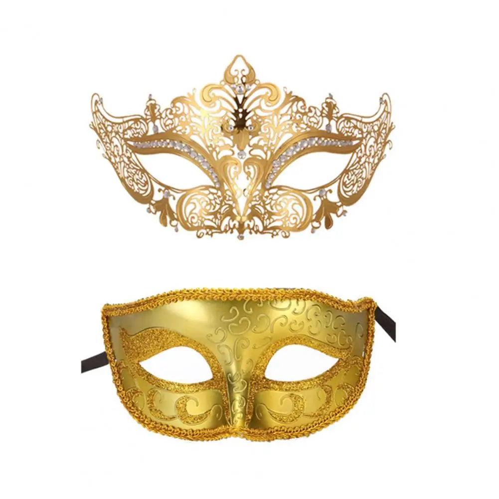 Unisex Metal Fox Eye Masquerade Mask Set j by HitMyNeed