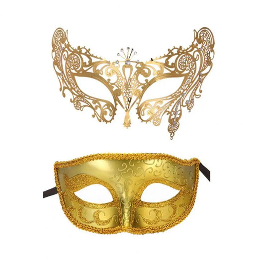 Unisex Metal Fox Eye Masquerade Mask Set k by HitMyNeed