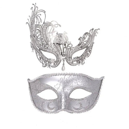 Unisex Metal Fox Eye Masquerade Mask Set p by HitMyNeed