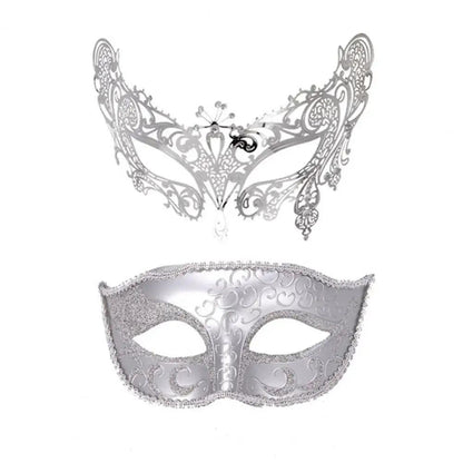 Unisex Metal Fox Eye Masquerade Mask Set q by HitMyNeed
