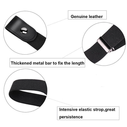 Unisex No-Buckle Elastic Belt for Jeans and Pants by HitMyNeed