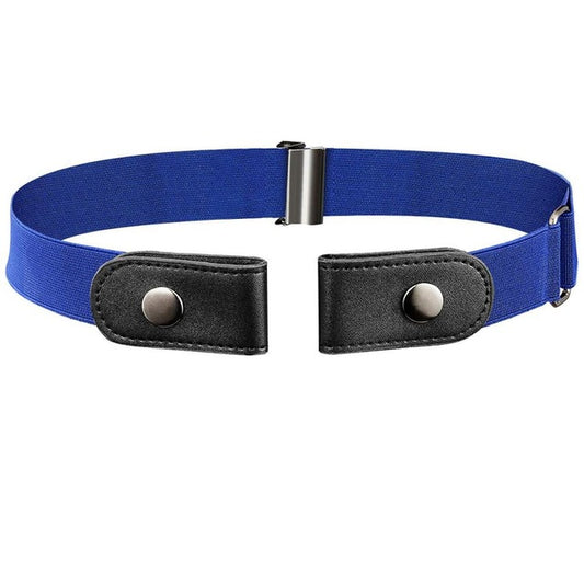 Unisex No-Buckle Elastic Belt for Jeans and Pants dark-blue by HitMyNeed
