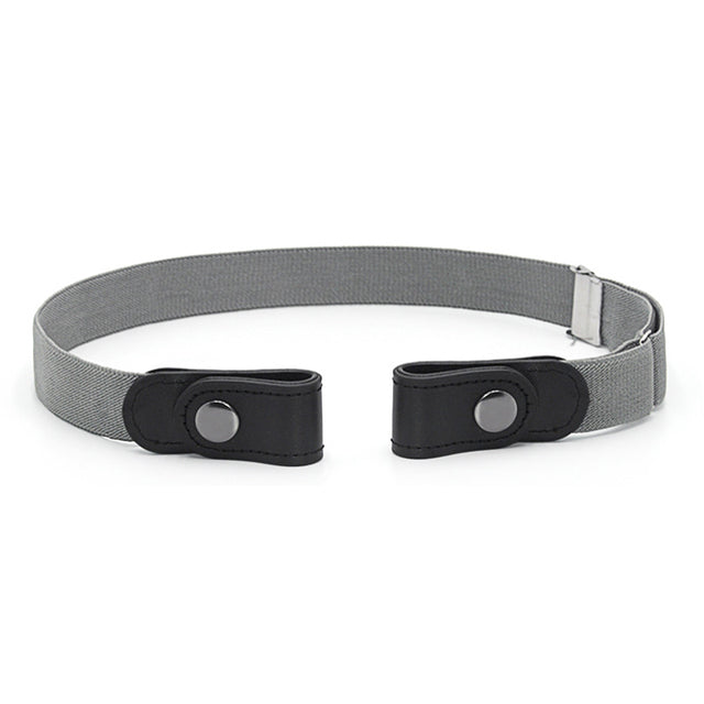 Unisex No-Buckle Elastic Belt for Jeans and Pants grey by HitMyNeed