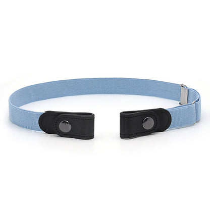 Unisex No-Buckle Elastic Belt for Jeans and Pants light-blue by HitMyNeed