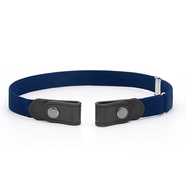 Unisex No-Buckle Elastic Belt for Jeans and Pants navy by HitMyNeed