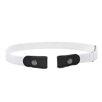 Unisex No-Buckle Elastic Belt for Jeans and Pants white by HitMyNeed