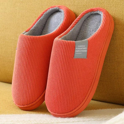 Unisex Plush Indoor Winter Slippers orange-women-size 40-41 by HitMyNeed