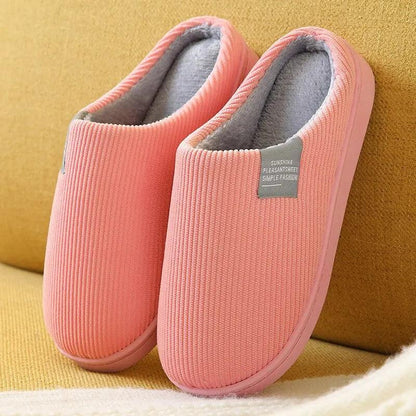 Unisex Plush Indoor Winter Slippers pink-women-size 42-43 by HitMyNeed