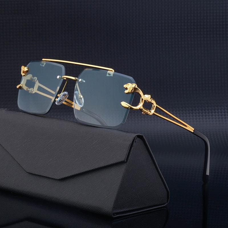 Unisex Retro Rimless Steampunk Sunglasses by HitMyNeed