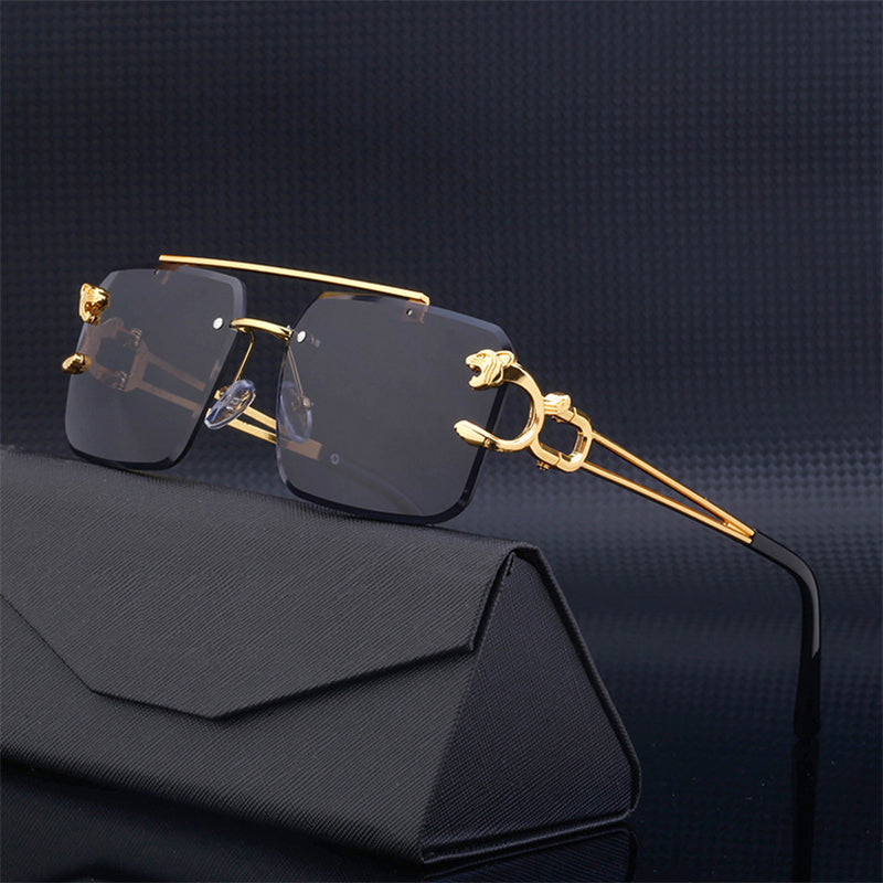 Unisex Retro Rimless Steampunk Sunglasses by HitMyNeed