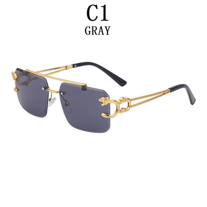 Unisex Retro Rimless Steampunk Sunglasses c1 by HitMyNeed