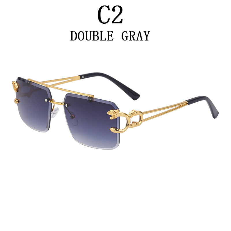 Unisex Retro Rimless Steampunk Sunglasses c2 by HitMyNeed