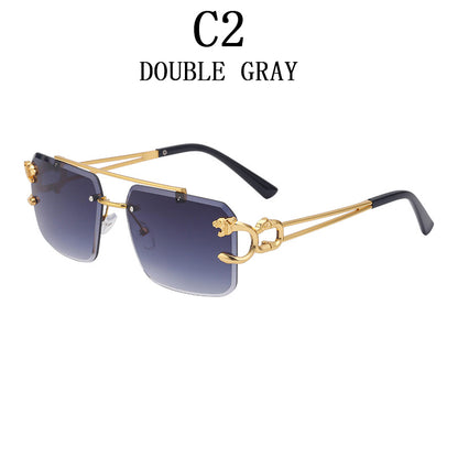 Unisex Retro Rimless Steampunk Sunglasses c2 by HitMyNeed