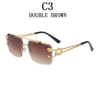 Unisex Retro Rimless Steampunk Sunglasses c3 by HitMyNeed