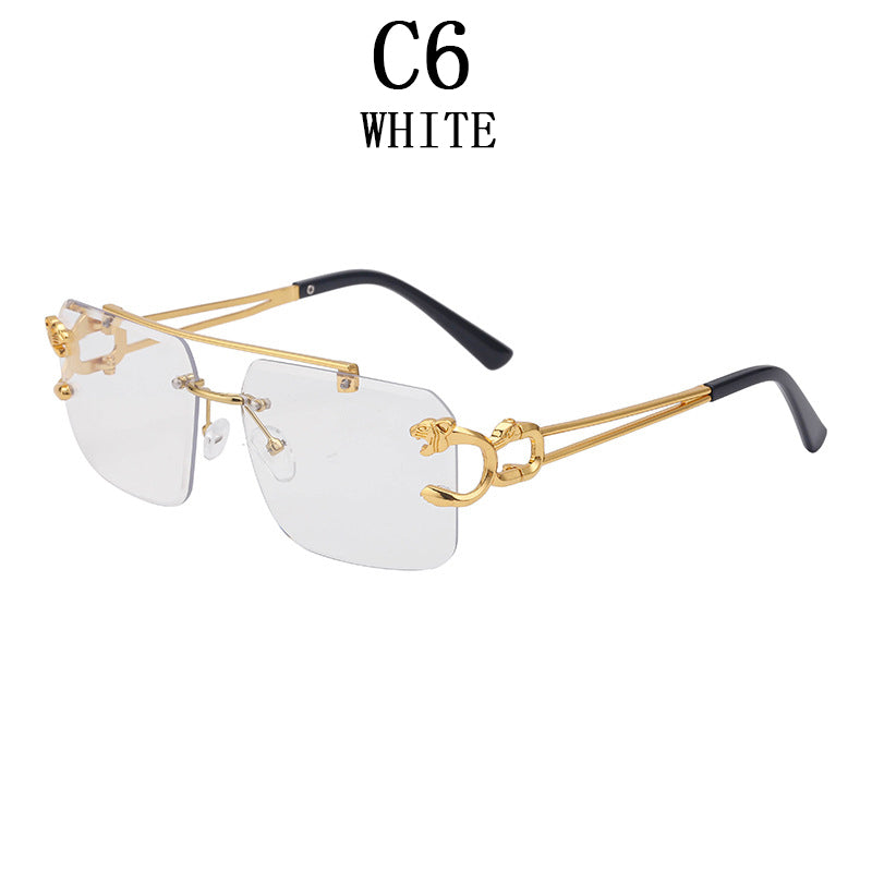 Unisex Retro Rimless Steampunk Sunglasses c6 by HitMyNeed