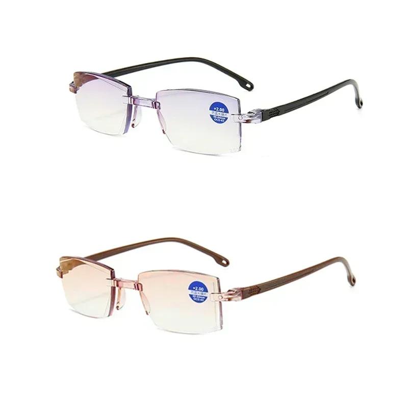 Unisex Rimless Bifocal Anti Blue Light Reading Glasses by HitMyNeed