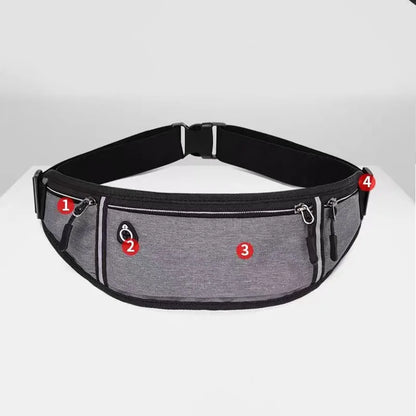 Unisex Running Belt Phone Holder with Pouch gray by HitMyNeed