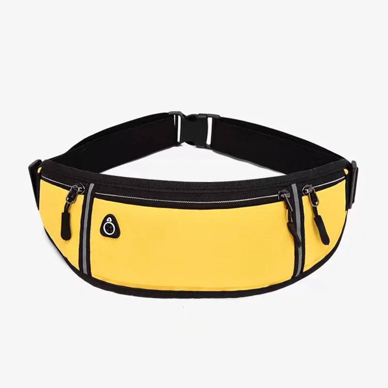 Unisex Running Belt Phone Holder with Pouch yellow by HitMyNeed
