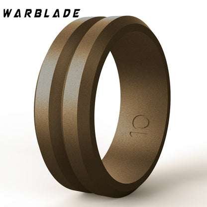 Unisex Silicone Wedding Band Ring 13 brown by HitMyNeed