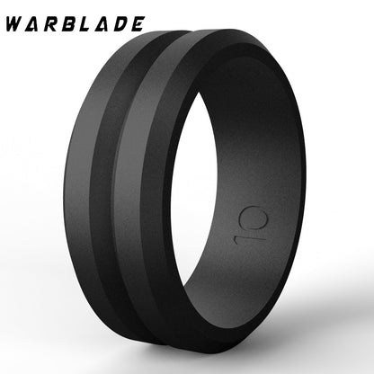 Unisex Silicone Wedding Band Ring 14 black by HitMyNeed