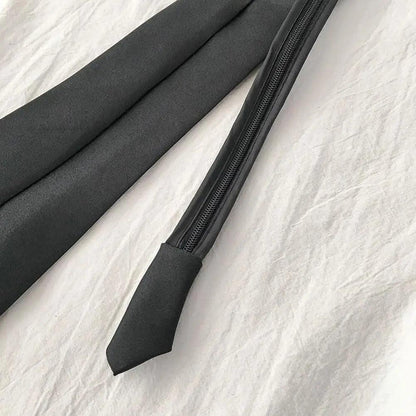 Unisex Slim Silky Retro Tie - Korean Style by HitMyNeed