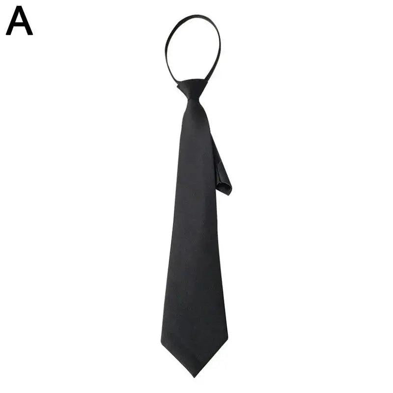 Unisex Slim Silky Retro Tie - Korean Style black by HitMyNeed