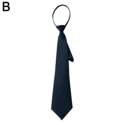 Unisex Slim Silky Retro Tie - Korean Style navy by HitMyNeed