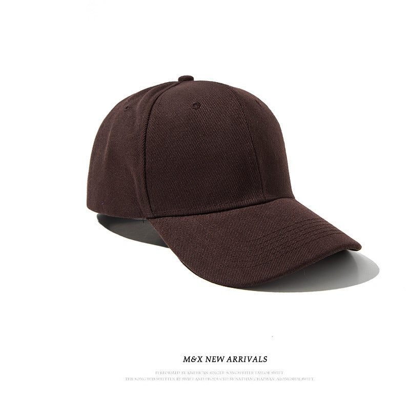 Unisex Solid Color Adjustable Baseball Cap brown by HitMyNeed