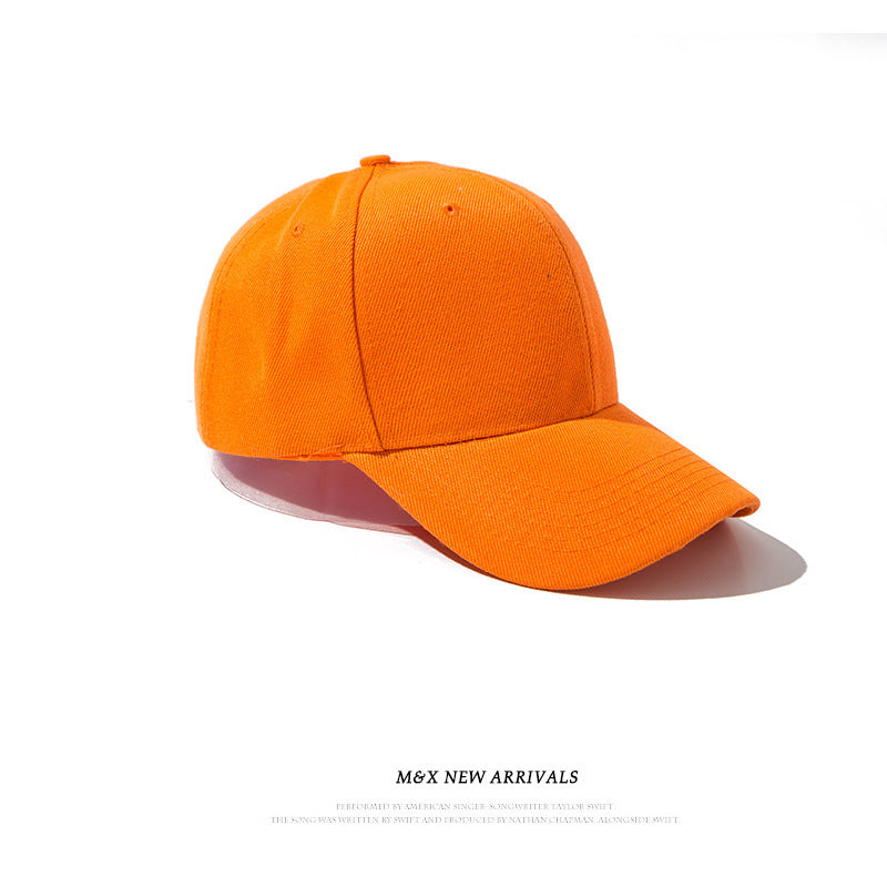 Unisex Solid Color Adjustable Baseball Cap orange by HitMyNeed
