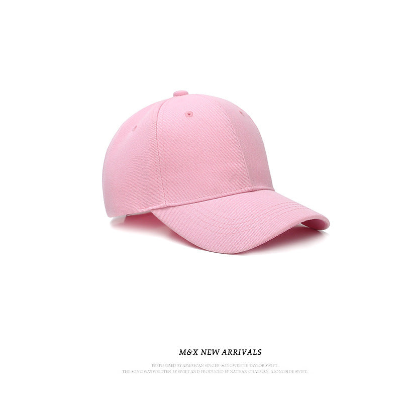 Unisex Solid Color Adjustable Baseball Cap pink by HitMyNeed
