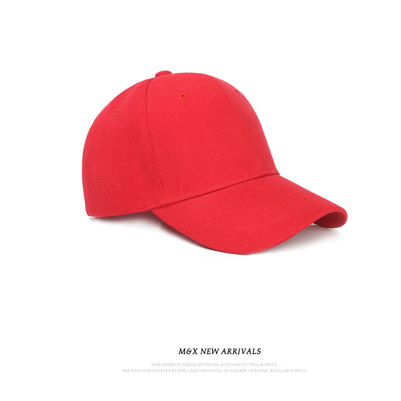 Unisex Solid Color Adjustable Baseball Cap red by HitMyNeed