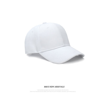 Unisex Solid Color Adjustable Baseball Cap white by HitMyNeed