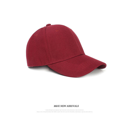 Unisex Solid Color Adjustable Baseball Cap wine-red by HitMyNeed